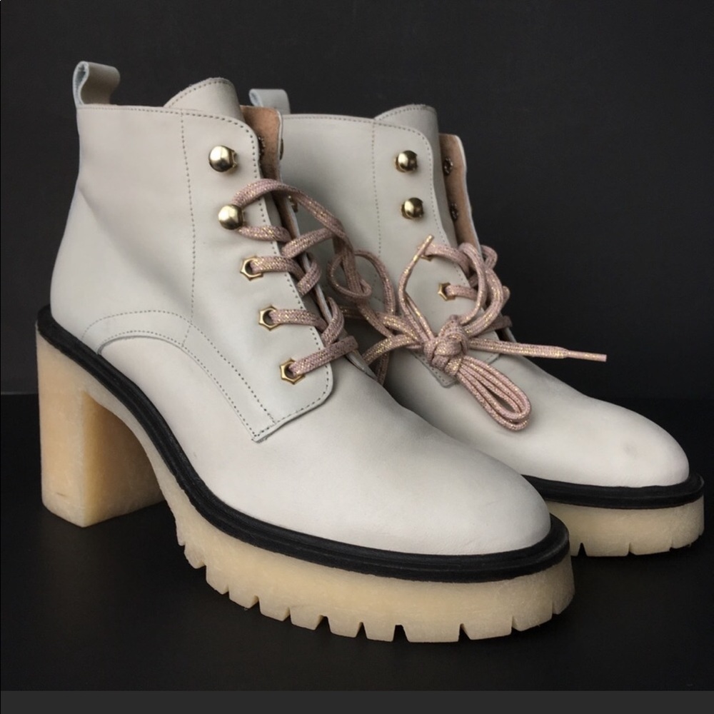 Free people lace up heeled boots